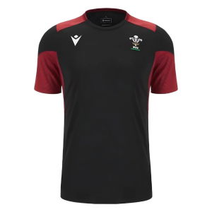 2023-2024 Wales Rugby WRU Training Gym Shirt (Black)