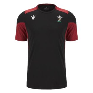 2023-2024 Wales Rugby WRU Training Gym Shirt (Black)