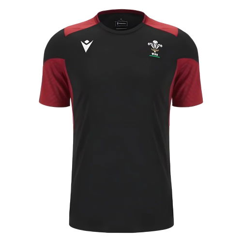 2023-2024 Wales Rugby WRU Training Gym Shirt (Black)