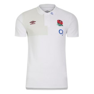 2023-2024 England Rugby CVC Polo (Brilliant White)
