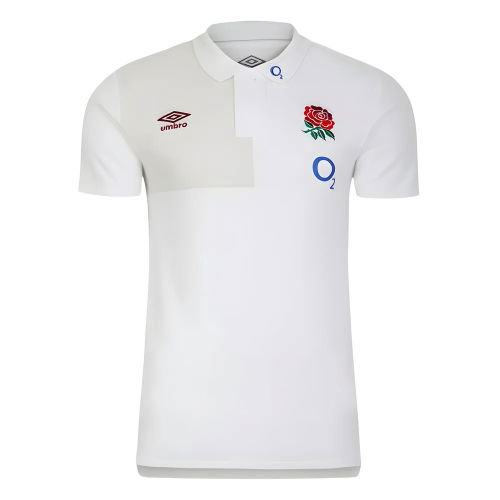 2023-2024 England Rugby CVC Polo (Brilliant White)