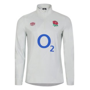 2023-2024 England Rugby Warm Up Mid Layer Top (White)