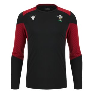 2023-2024 Wales Rugby LS Training Shirt (Black)
