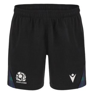 2023-2024 Scotland Rugby Travel Cotton Shorts (Black)