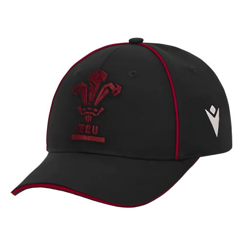 2023-2024 Wales Rugby Baseball Cap (Toothbrush Black)  2023-2024 Wales Rugby Baseball Cap (Toothbrush Black)