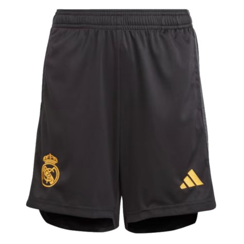2023-2024 Real Madrid Third Shorts (Black) - Kids