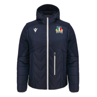 2023-2024 Italy Rugby Official Travel Bomber Jacket (Navy)