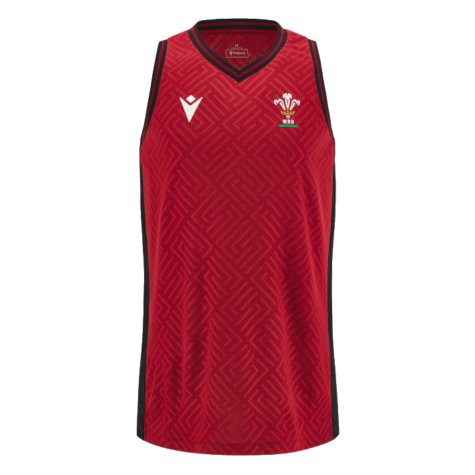 2023-2024 Wales Rugby Basketball Singlet (Red)