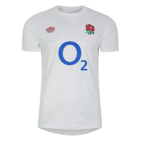 2023-2024 England Rugby Warm Up Jersey (Brilliant White) [99012U-LXV ...