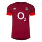 2023-2024 England Rugby Relaxed Training Shirt (Tibetan Red)