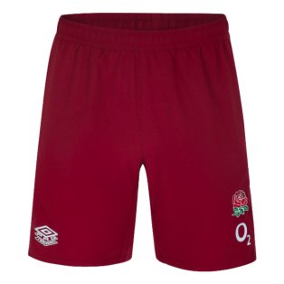 2023-2024 England Rugby Gym Shorts (Tibetan Red)