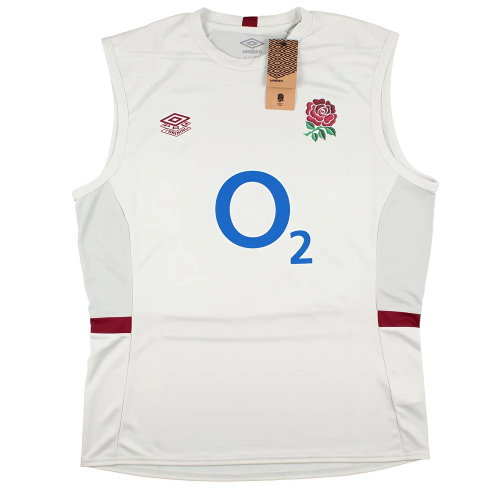 2023-2024 England Rugby Sleeveless Shirt (Foggy Dew)