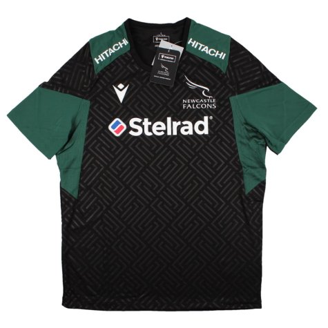 2023-2024 Newcastle Falcons Light Training T-Shirt (Black)