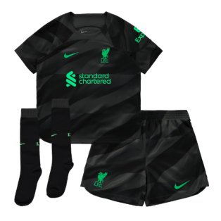 2023-2024 Liverpool Home Goalkeeper Mini Kit