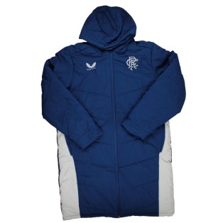 2023-2024 Rangers Coaches Long Match Day Bench Jacket (Blue)