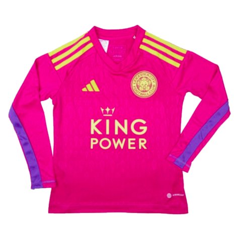 2023-2024 Leicester City Home Goalkeeper Shirt (Pink) - Kids