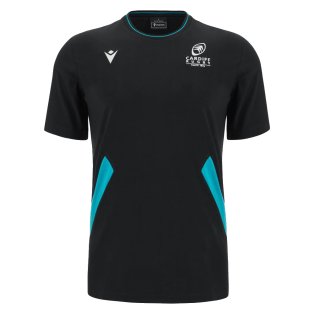 2023-2024 Cardiff Blues Travel Rugby T-Shirt (Black)