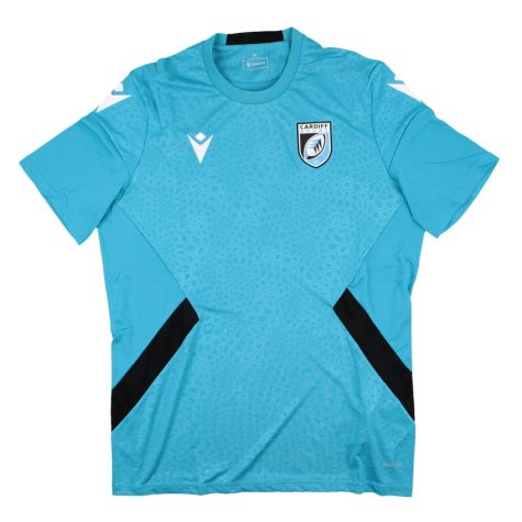 2023-2024 Cardiff Blues Rugby Training Poly Shirt (Aqua)