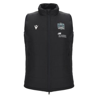 2023-2024 Glasgow Warriors Rugby Padded Gilet (Black)