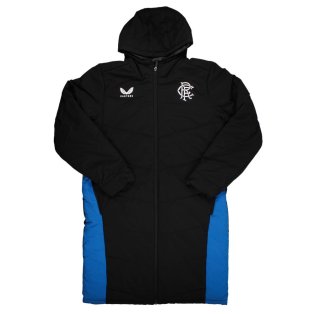 2023-2024 Rangers Players Long Match Day Bench Jacket (Black)