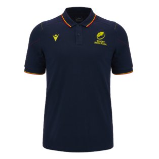 2023-2024 Romania Rugby Cottonpoly Polo Shirt (Navy)