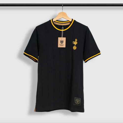 France Cockerel Retro Football Shirt Black
