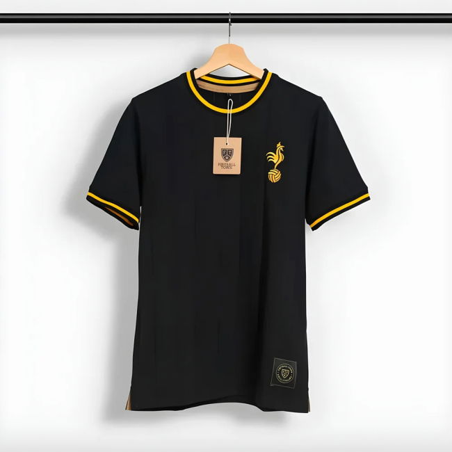 France Cockerel Retro Football Shirt Black