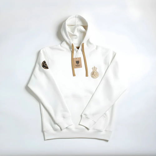 Madrid Corona Retro Football Hoodie (White)