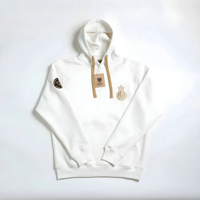 Madrid Corona Retro Football Hoodie (White)