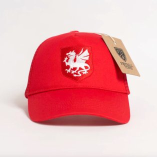 Wales The Dragon Football Trucker Hat (Red)