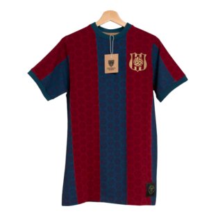 Catalonia Home Ball Shapes Retro Football Shirt