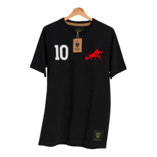 Brentford The Bee 10 Retro Football T-Shirt (Black)