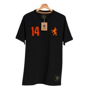 Holland De Leeuw 14 Black Retro Football Shirt
