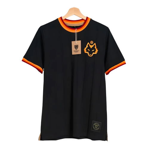 Roma Lupa Black Retro Football Shirt