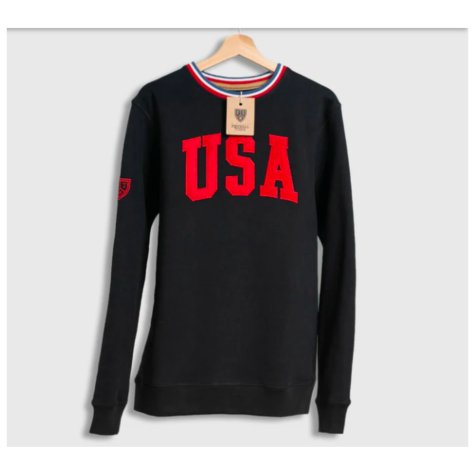 USA Retro Football Sweatshirt (Black)