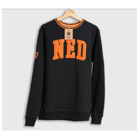 Netherlands Retro Football Sweatshirt (Black)
