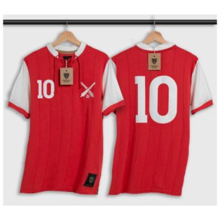 The Cannon Bergkamp Home Retro Football Shirt with Laces