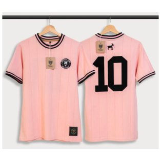Miami Messi M GOAT Pink Home Retro Football Shirt