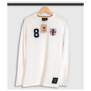 England The Lions Cross 8 White Long Sleeves