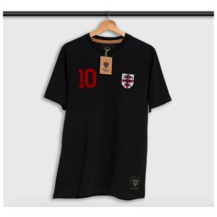 England The Lions Cross 10 Black Retro Shirt