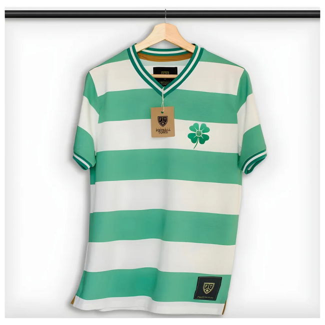 Celtic The Clover Hooped Retro Football Shirt