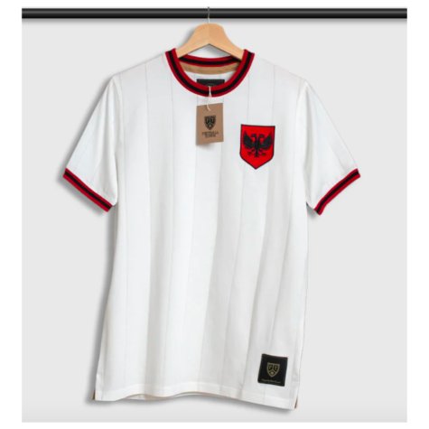 Albania Shqiponje White Retro Football Shirt
