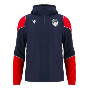 2023-2024 Red Star Belgrade Hooded Anthem Jacket (Navy)