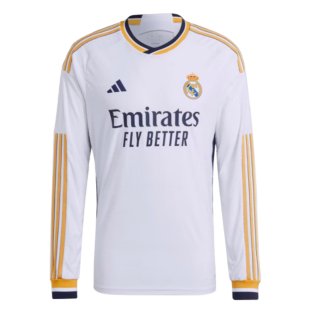 2023-2024 Real Madrid Authentic Long Sleeve Home Shirt