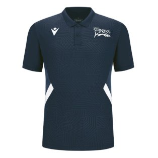 2023-2024 Sale Sharks Travel Player Poly Polo (Navy)