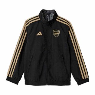 2023-2024 Arsenal Ian Wright Anthem Jacket (Black) - Kids