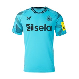 2023-2024 Newcastle Away Goalkeeper Shirt (Blue) - Kids