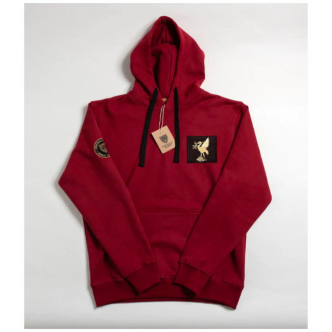 Liverpool Hoodie Bird Black Patch (Red)