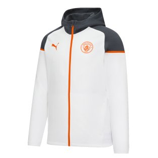 2023-2024 Man City Casuals Hooded Jacket (White)