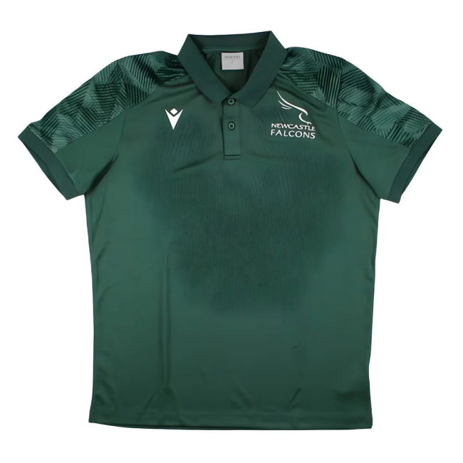 2023-2024 Newcastle Falcons Travel Player Poly Polo Shirt (Green)